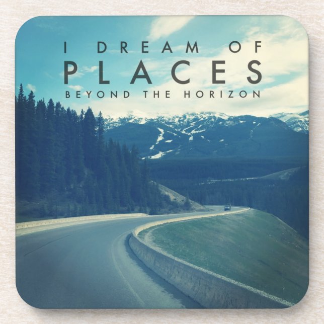 Posavasos Soño con lugares más allá del horizonte (Frente)