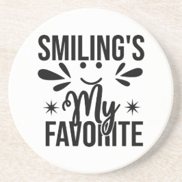 Posavasos Sonreír es mi favorito, sonreír es mi favorito