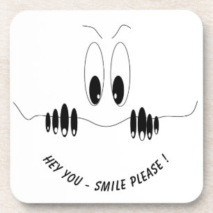 Posavasos Sonrisa curiosa en los ojos de curiosidad