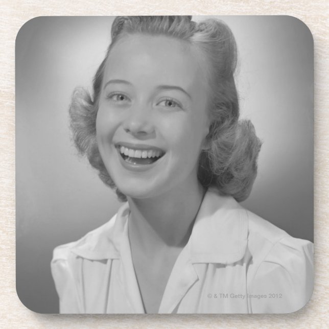 Posavasos Sonrisa de la mujer (Frente)