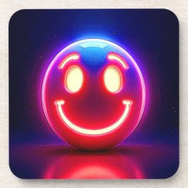 Posavasos Sonrisa neón: Feliz resplandor