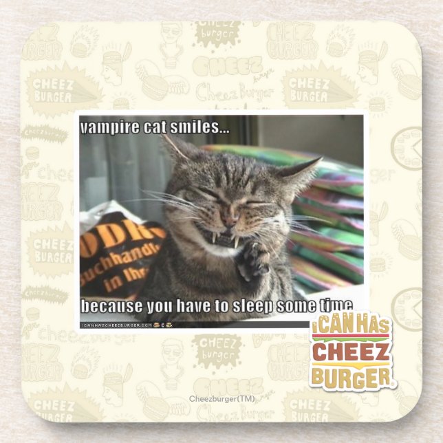 Posavasos sonrisas del gato del vampiro (Frente)