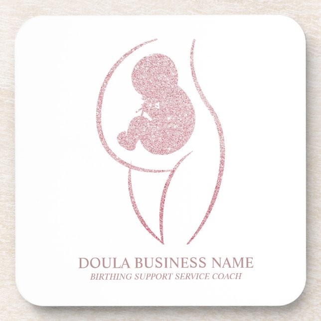 Posavasos sophisticated Rose Gold Doula & Birth Coach (Frente)