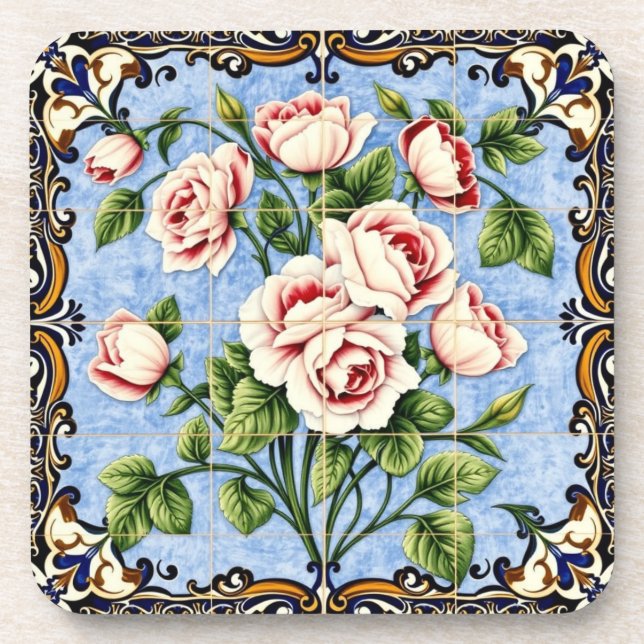 Posavasos soporte para ramo de rosas (Frente)