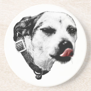 Posavasos Soporte para vaso Winking Dog – Detalle de lengua