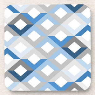 Posavasos soportes de chevrón azul