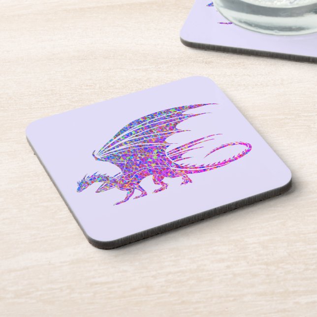 Posavasos Sorprendente Dragón Mosaico Púrpura (Lado Izquierdo)