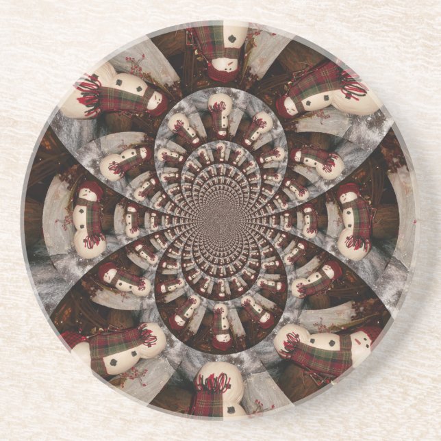 Posavasos Sorprendente hombre de nieve (Frente)