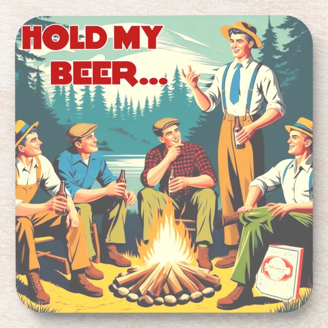 Posavasos Sostener mi acampada de cerveza (Frente)