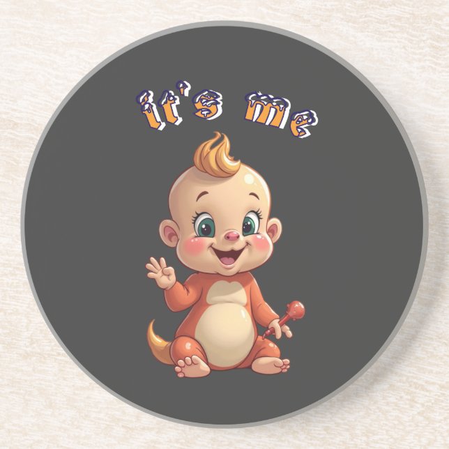 Posavasos souriez à la joie de bébé mignonne, et au bonheur. (Frente)