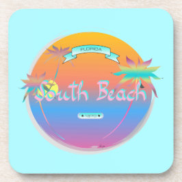 Posavasos South Beach, Miami, Florida con palmeras