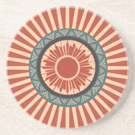 Posavasos Southwest Sun Tribal Mandala Wall Clock