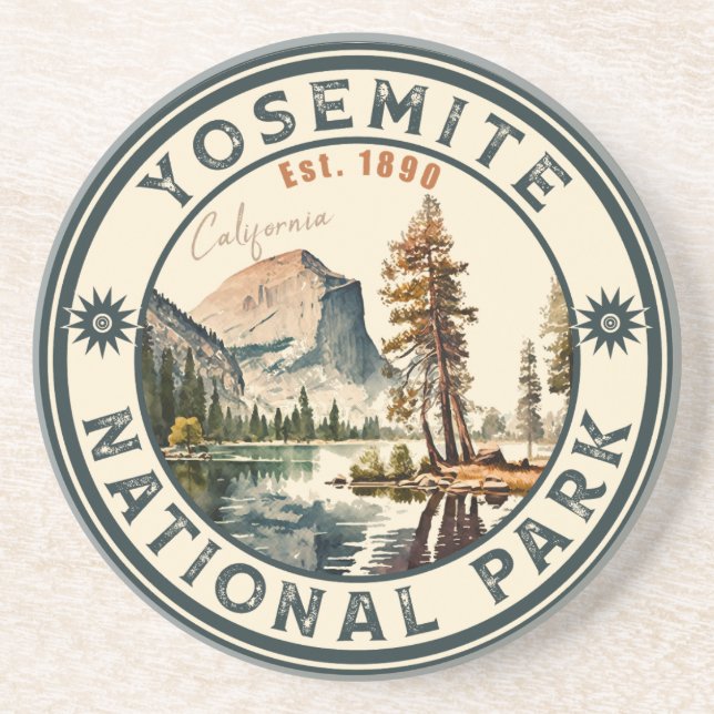 Posavasos Souvenirs de montaña del Parque Nacional Yosemite (Frente)