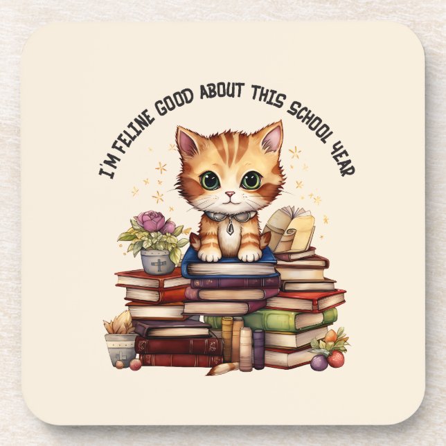 Posavasos Soy bastante bueno con este año escolar (Frente)