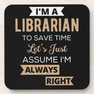 Posavasos Soy bibliotecario