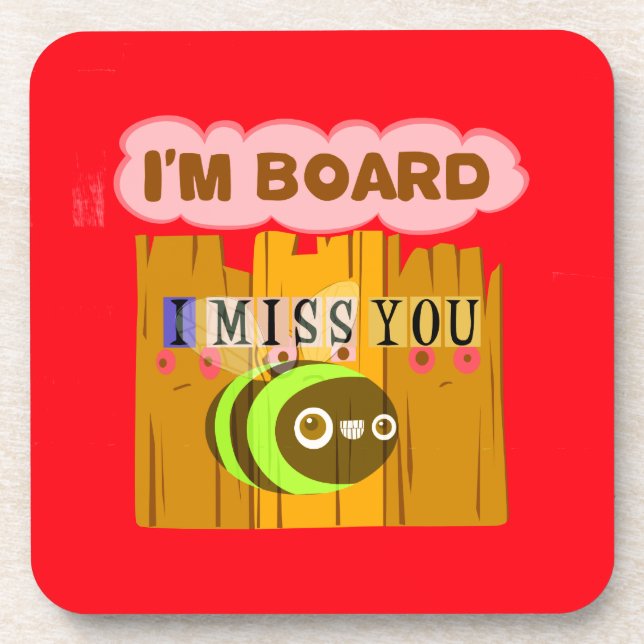 Posavasos Soy De Placa, Te Extraño La Impresión De Bee Art/G (Frente)