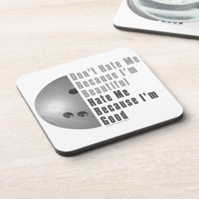 Posavasos Soy Hermosa, Soy Buena Bola Gray (Lado Izquierdo)