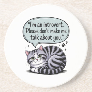 Posavasos "Soy introvertido. Por favor, no me hagas hablar d