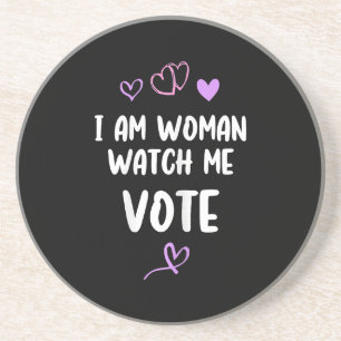 Posavasos Soy Mujer Observarme Votar