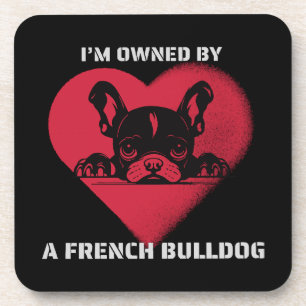 Posavasos Soy propiedad de un Bulldog Francés