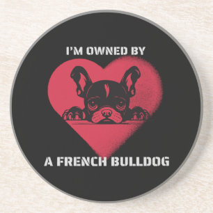 Posavasos Soy propiedad de un Bulldog Francés