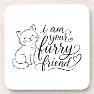 Posavasos Soy tu amigo peludo Diseño de mascota linda