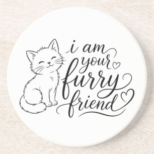 Posavasos Soy tu amigo peludo Diseño de mascota linda
