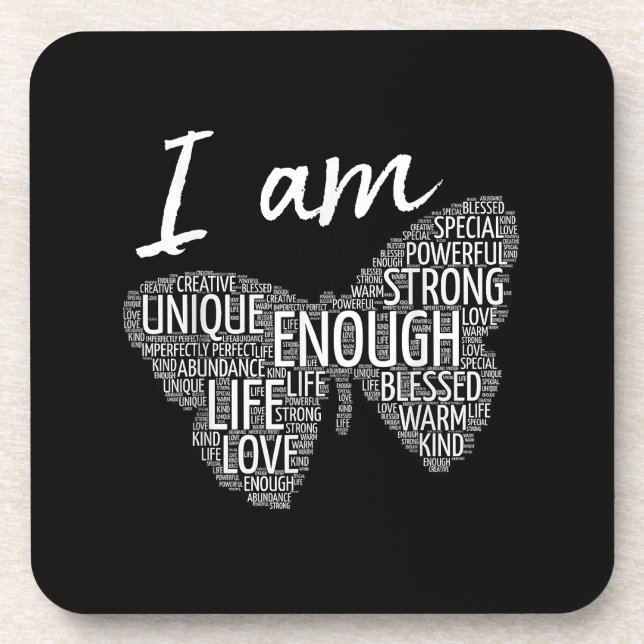 Posavasos Soy un derecho único y firme de atraer a un affi p (Frente)