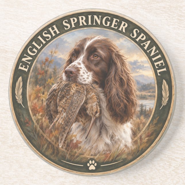 Posavasos Spaniel de Springer Inglés (Frente)