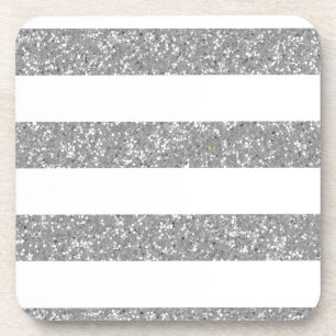 Posavasos Sparkle Purpurina Look Stripes Coasters