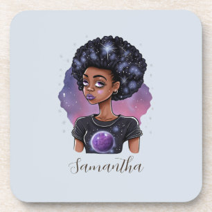 Posavasos Sparkling Elegant Afro Woman