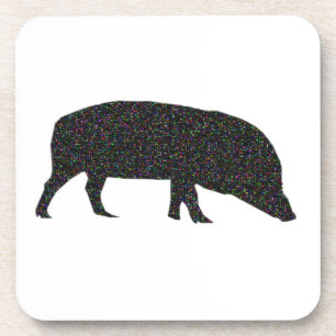 Posavasos Sparkly Pig Cork Coaster