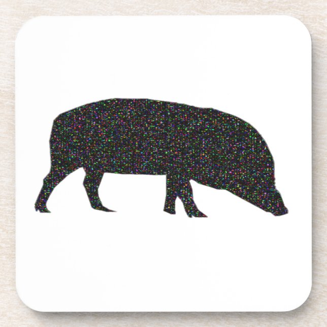 Posavasos Sparkly Pig Cork Coaster (Frente)