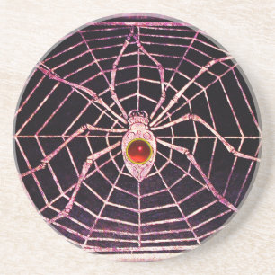 Posavasos SPIDER Y WEB Red Ruby Black