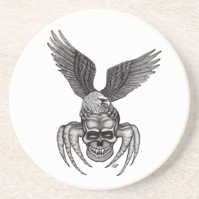 Posavasos Spiderskull con águila (Frente)