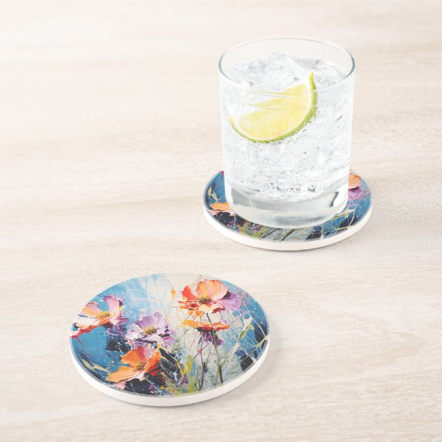 Posavasos Splash Arte floral (Lado)