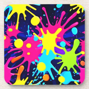Posavasos Splash de color vibrante