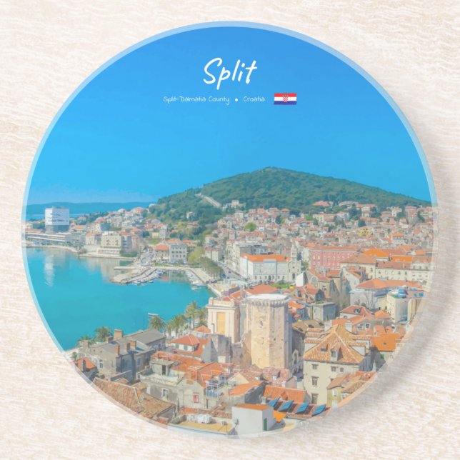 Posavasos Split, Croacia - Ciudad Costera (Frente)