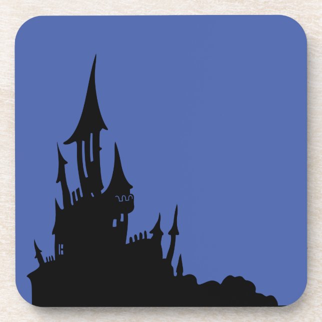 Posavasos Spooky Mansion Halloween Plastic Coaster (Frente)