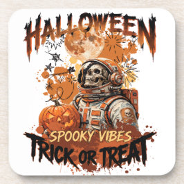 Posavasos Spooky Skeleton Pumpkin Drink Coaster