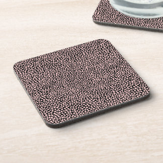 Posavasos Spots al azar - Pink sobre negro