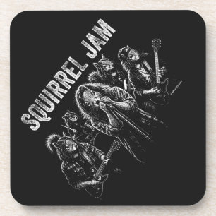 Posavasos Squirrel Jam - Divertida Parodia de Banda de Rock