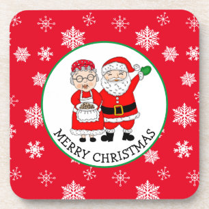Posavasos Sr. y Sra. Claus, Navidades personalizados