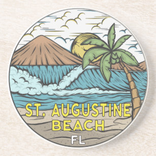 Posavasos St Augustine Beach Florida Vintage