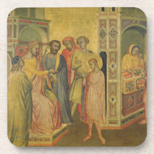 Posavasos St. Eligius ante rey Clothar, c.1365 (aceite en el