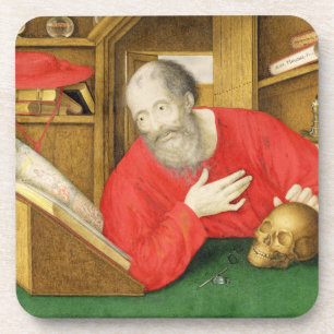 Posavasos St Jerome en su estudio, 1650 (bodycolour y w/c