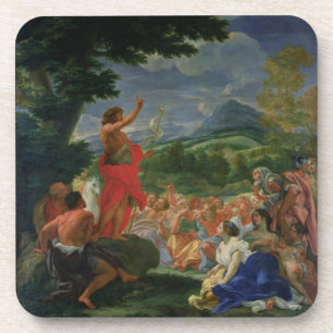 Posavasos St. John la predicación baptista, pintada antes d