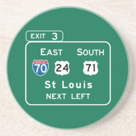 Posavasos St. Louis, señal de tráfico del MES