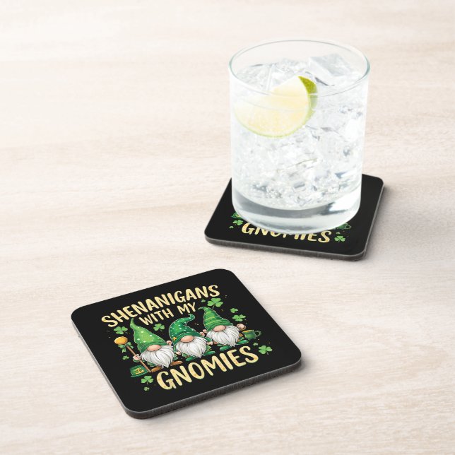 Posavasos St Patrick’s Day Lucky Shamrock Gnome  (Lado Derecho)