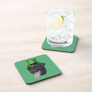 Posavasos St. Patrick's Day Black Labrador